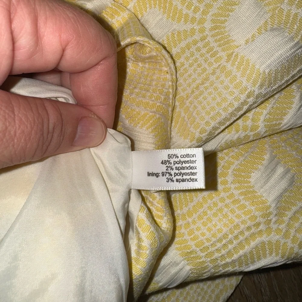 The Limited Yellow Pleated Sheath Mini Dress size 8 - Picture 5 of 5